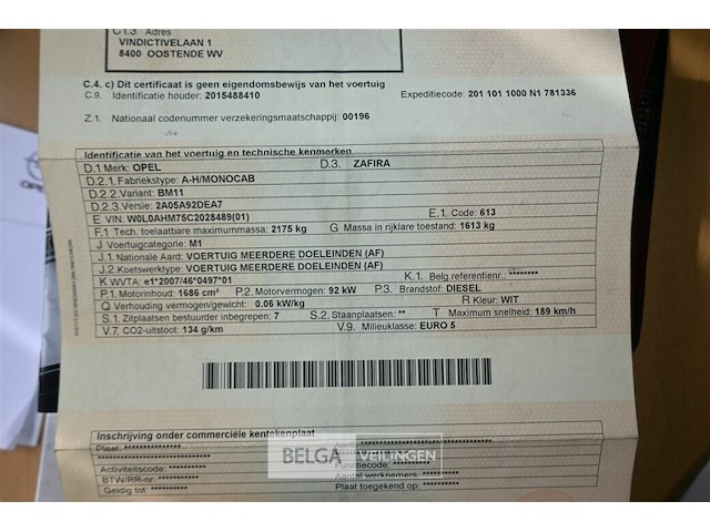 Opel zafira personenwagen - afbeelding 10 van  15