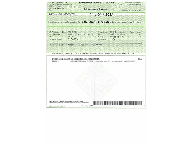 Opel zafira tourer enjoy (2014-108,066 km)(vin: w0lpd9en1e2058186) - afbeelding 5 van  9