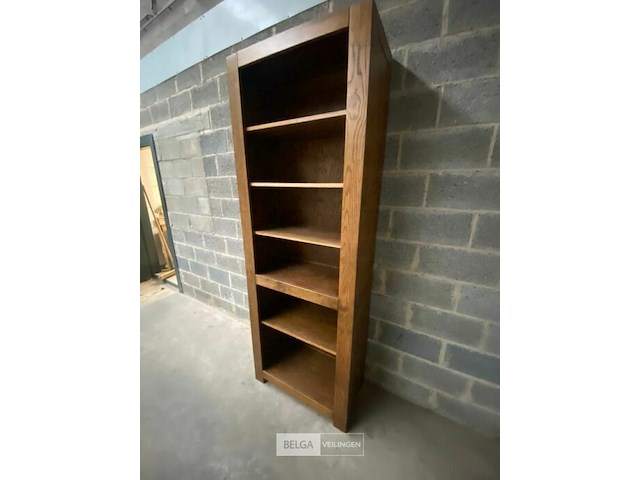 Open boekenkast bruin eik - afbeelding 2 van  3