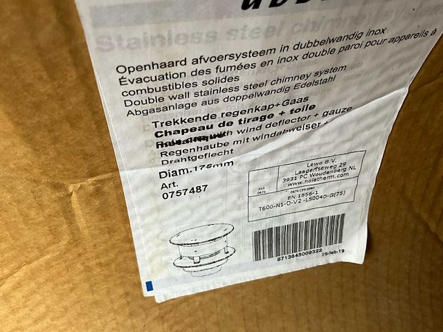 Open haard afvoersysteem in dubbel inox - afbeelding 5 van  9