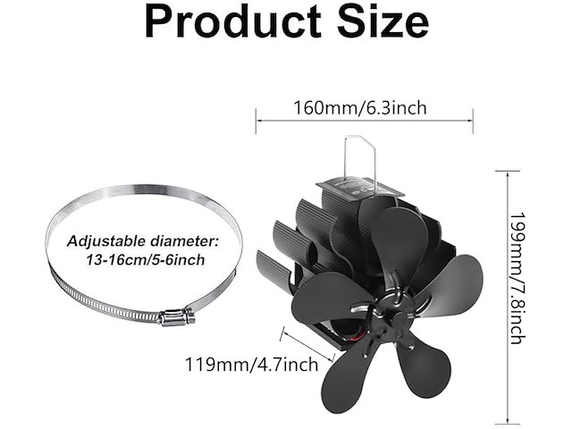 Open haardventilator - afbeelding 2 van  7