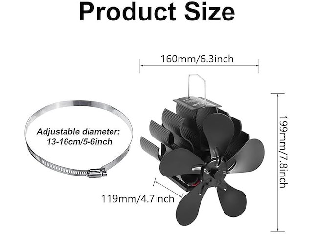 Open haardventilator - afbeelding 2 van  7
