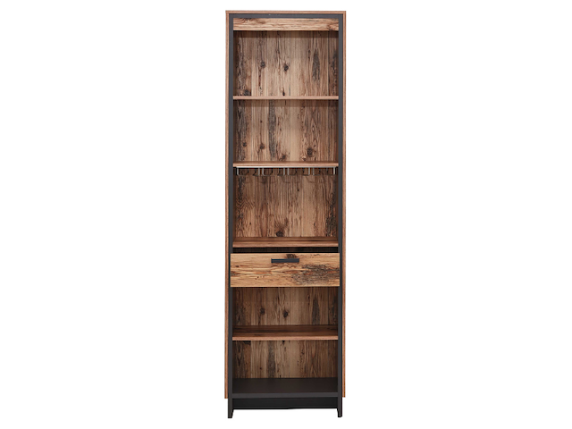 Open kast delano met lade - hout/antraciet - afbeelding 1 van  2