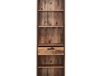 Open kast delano met lade - hout/antraciet - afbeelding 1 van  2