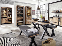 Open kast delano met lade - hout/antraciet - afbeelding 2 van  2