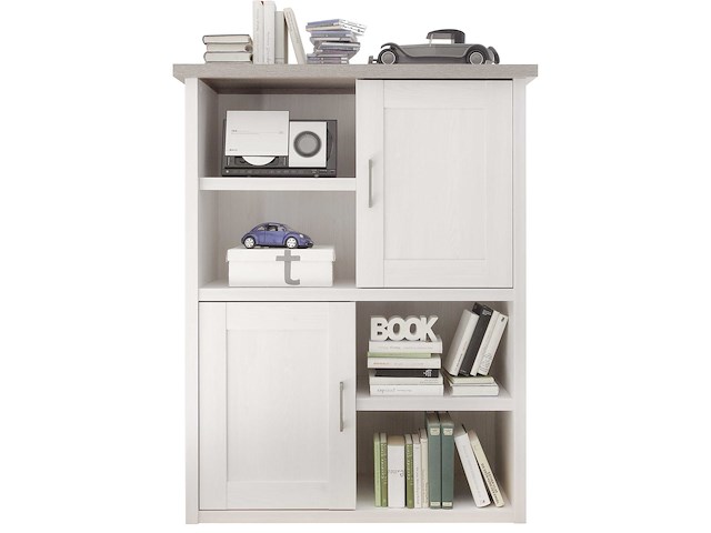 Open kast larnaca 106cm met 2 deuren - wit - afbeelding 3 van  4