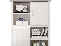 Open kast larnaca 106cm met 2 deuren - wit - afbeelding 3 van  4