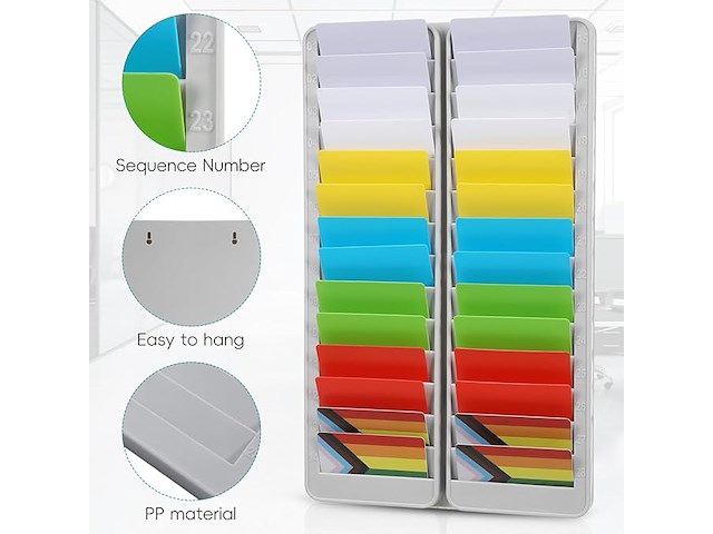 Operitacx wandkaarthouder (4 stuks) - afbeelding 2 van  4