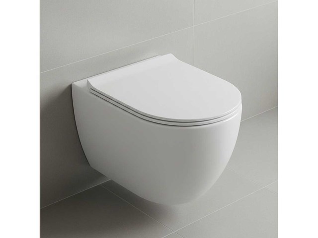Ophang wc rimm-off + soft-close - wit - toilet - afbeelding 1 van  2