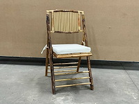 Opklapbare bamboo terrasstoel (6x) - afbeelding 1 van  3