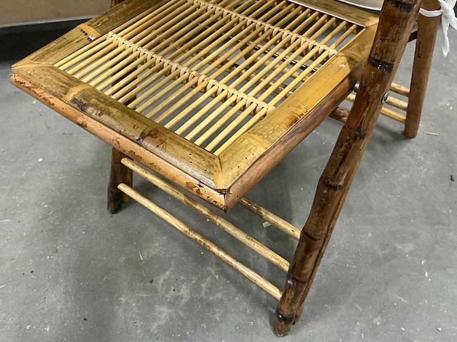 Opklapbare bamboo terrasstoel (6x) - afbeelding 3 van  3