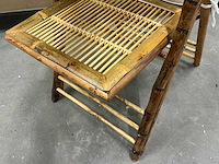 Opklapbare bamboo terrasstoel (6x) - afbeelding 3 van  3