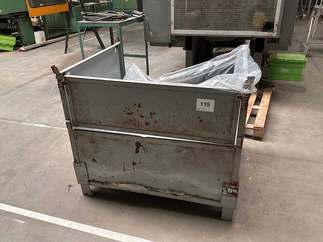 Opklapbare metalen stapelbak (6x) - afbeelding 2 van  3
