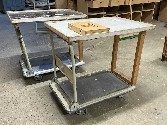 Opklapbare plateauwagen (2x) - afbeelding 2 van  2
