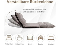 Opklapbare slaapbank, 3-in-1 slaapbank met slaapfunctie en verstelbare rugleuning - afbeelding 5 van  9