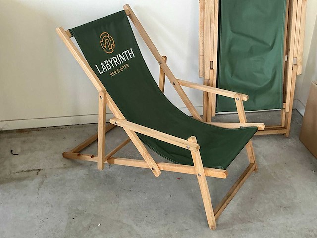 Opklapbare tuin-/strandstoel (3x) - afbeelding 1 van  1