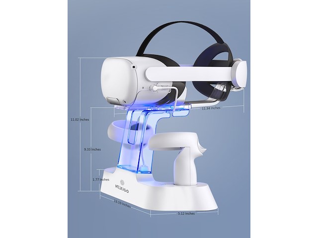 Oplaaddock voor headset & controllers quest2 - afbeelding 4 van  4