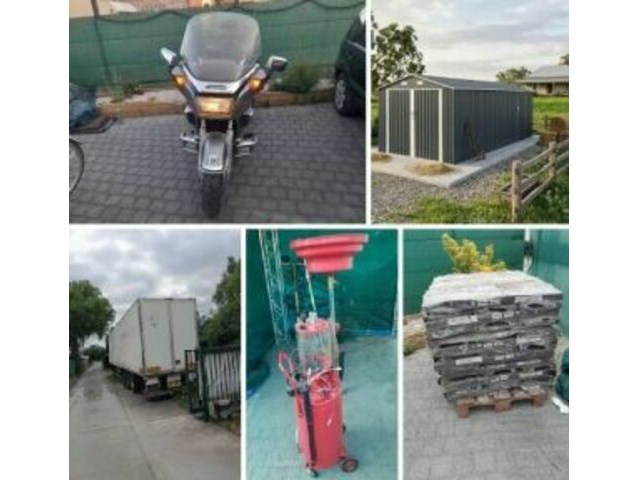 Opruiming handgereedschappen, werkplaatsmateriaal, voertuigen - kuringen