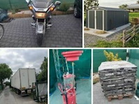 Opruiming handgereedschappen, werkplaatsmateriaal, voertuigen - kuringen
