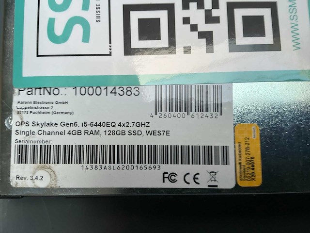 Ops skylake gen 6 industriële integratie pc - afbeelding 2 van  4