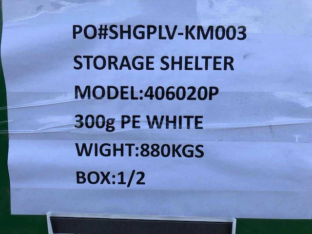 Opslag tent/storage building ev-40-60-20 - afbeelding 10 van  12