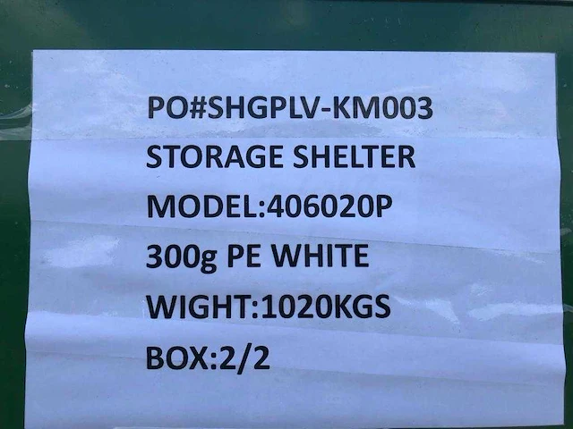 Opslag tent/storage building ev-40-60-20 - afbeelding 11 van  12