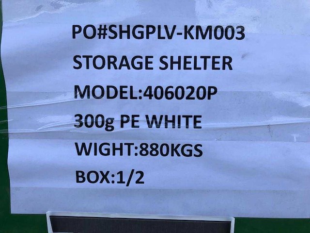 Opslag tent/storage building ev-40-60-20 - afbeelding 10 van  12