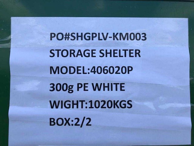 Opslag tent/storage building ev-40-60-20 - afbeelding 5 van  5