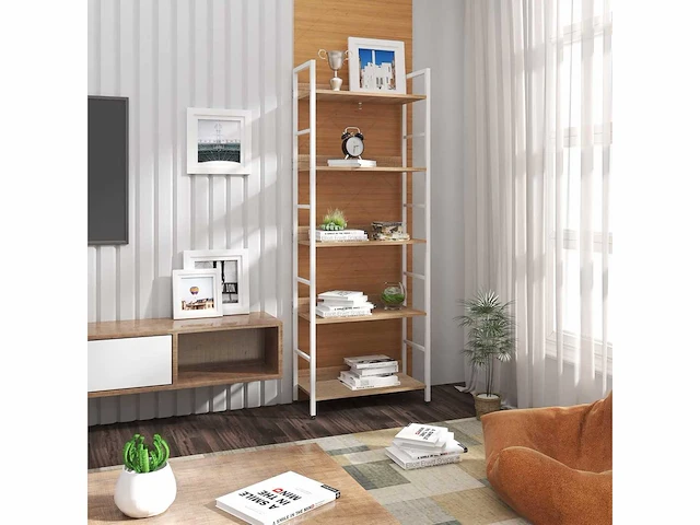 Opslagplank, ladderplank, 5 niveaus - afbeelding 1 van  5