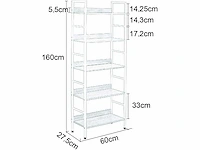 Opslagplank, ladderplank, 5 niveaus - afbeelding 3 van  5