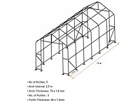 Opslagtent 15000x5500x5300mm - afbeelding 5 van  5