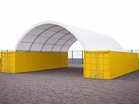 Opslagtent 6000x6000x2000mm met achterwand rte 2025 nieuw - afbeelding 1 van  1