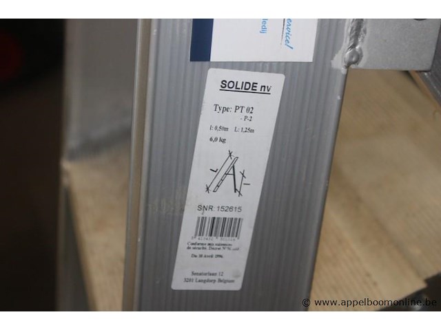 Opstapladder solide nv pt 02 - p-2, serienummer 152615 - afbeelding 2 van  2
