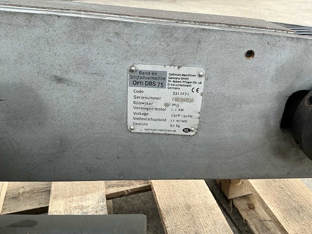 Optimum dbs 75 bandschuurmachine - afbeelding 4 van  4