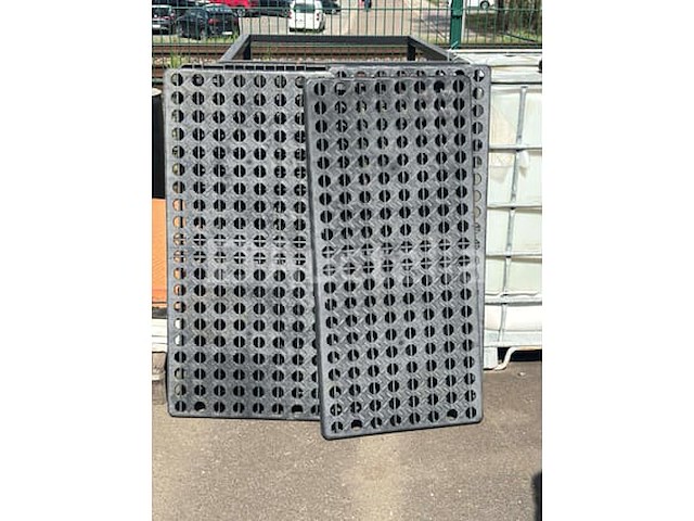 Opvangbak van polyethyleen voor 8 vaten (ref:014414-009) - afbeelding 1 van  3