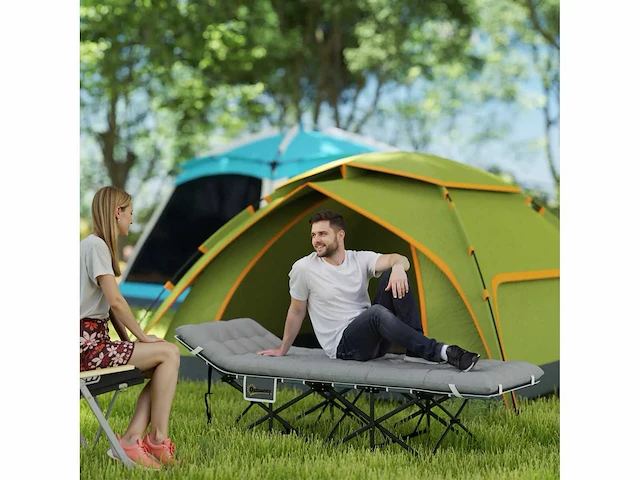 Opvouwbaar kampeerbed met matras, opvouwbaar kampeerbed - afbeelding 4 van  5