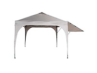 Opvouwbaar paviljoen met luifel, draagtas op wielen inbegrepen, uv-bescherming 80+ - taupe - afbeelding 2 van  4