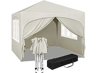 Opvouwbaar prieel 3x3 m, waterafstotend, anti-uv 50+, hoogte verstelbaar, met draagtas - afbeelding 3 van  10