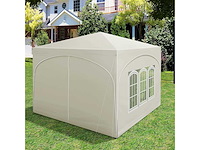 Opvouwbaar prieel 3x3 m, waterafstotend, anti-uv 50+, hoogte verstelbaar, met draagtas - afbeelding 6 van  10