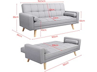 Opvouwbaar stoffen slaapbed - lichtgrijs - afbeelding 1 van  2