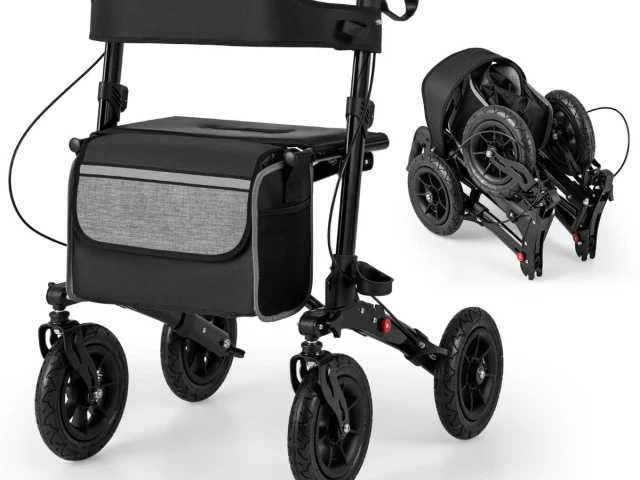 Opvouwbare aluminium rollator - afbeelding 1 van  3