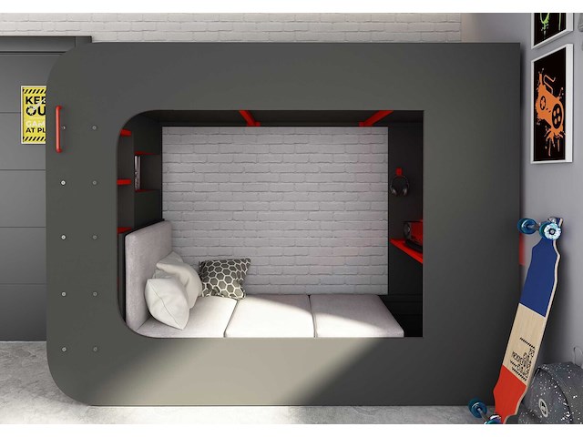 Opvouwbare bedbodem graham 90x200cm met zitkussen - afbeelding 6 van  7
