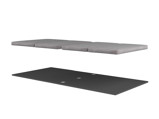 Opvouwbare bedbodem graham 90x200cm met zitkussen - afbeelding 2 van  7