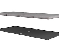 Opvouwbare bedbodem graham 90x200cm met zitkussen - afbeelding 2 van  7