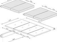 Opvouwbare bedbodem graham 90x200cm met zitkussen - afbeelding 3 van  7