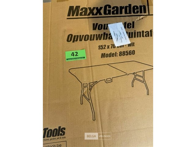 Opvouwbare buffettafel - 180x74x74 cm - wit - afbeelding 2 van  2