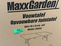 Opvouwbare buffettafel - 180x74x74 cm - wit - afbeelding 3 van  3