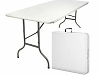 Opvouwbare buffettafel - 180x74x74 cm - wit - afbeelding 2 van  3