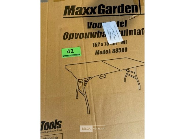 Opvouwbare buffettafel - 180x74x74 cm - wit - afbeelding 3 van  3