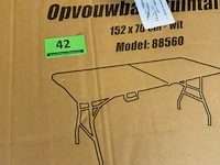 Opvouwbare buffettafel - 180x74x74 cm - wit - afbeelding 3 van  3